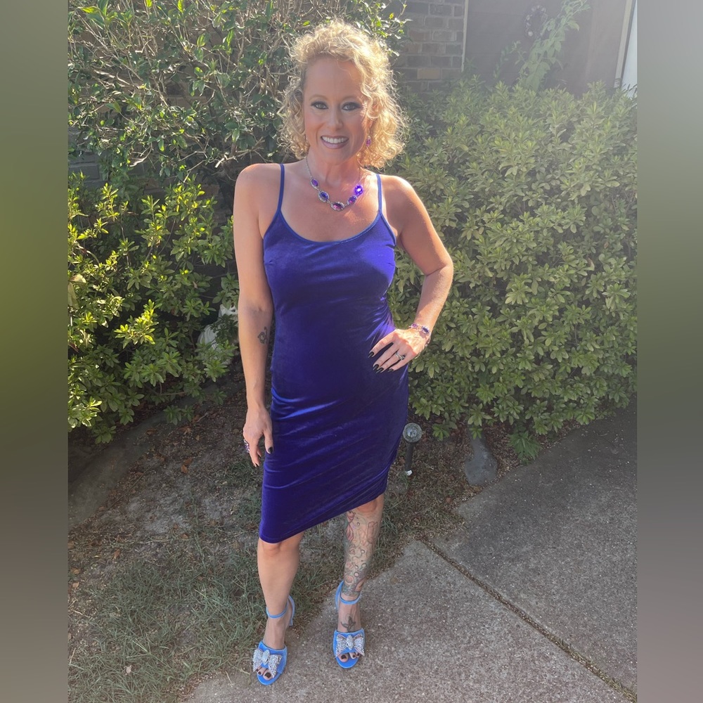 Purple Velvet Dress